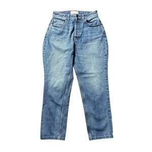 Everlane Jeans Women's 27 High Rise Blue Denim Curvy Leg Cropped Organic Cotton